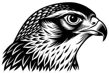 falcon head vector silhouette, eagle head icon