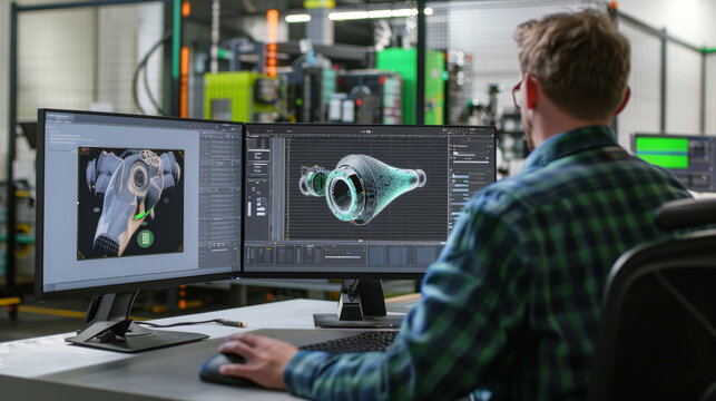 Advanced 3D modeling and simulation software in action