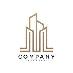 Creative building logo design construction. Premium Vector