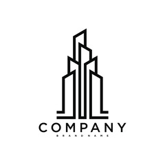 Creative building logo design construction. Premium Vector
