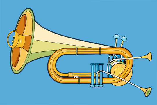 Trumpet Vector Clipart Isolated 