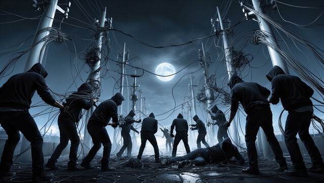 Saboteurs destroy and disrupt the operation of Internet networks.