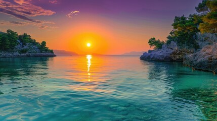 A serene bay with calm