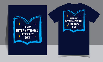 International literacy day t-shirt design.