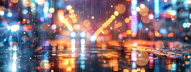 City Lights in the Rain