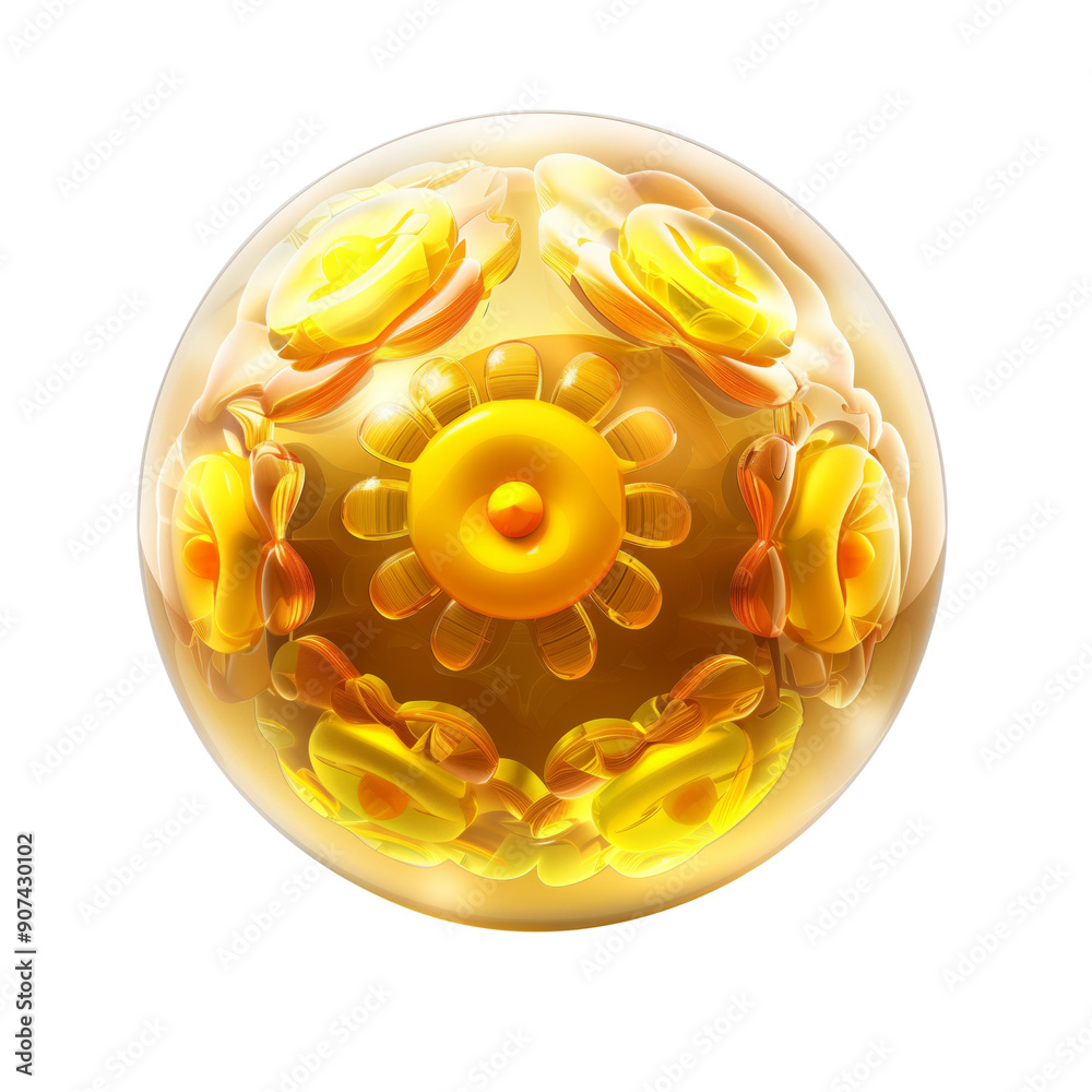 Poster Pollen Allergy 3d icon, on isolated transparent background