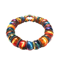 Obraz premium African jewelry 3d icon, on isolated transparent background