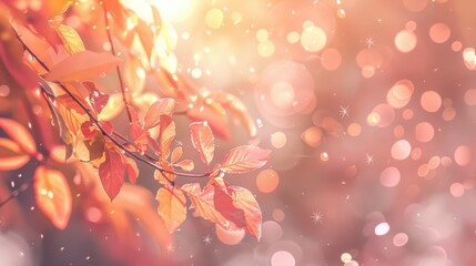 Soft fall tones with a bokeh effect and leaves, offering a dreamy and magical appearance.