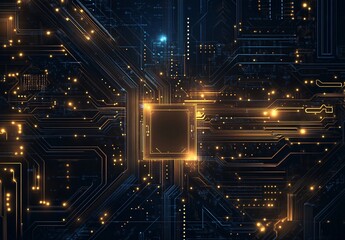 concept board Illustration Abstract blue technology futuristic computer 