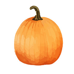 watercolor pumpkin. Fresh and healthy vegetables. Farm vegetables. fall autumn Pumpkin element Png, watercolor illustration, Autumn Halloween Watercolor Pumpkin.
