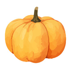watercolor pumpkin. Fresh and healthy vegetables. Farm vegetables. fall autumn Pumpkin element Png, watercolor illustration, Autumn Halloween Watercolor Pumpkin.