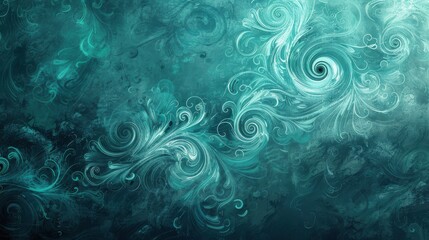 Vibrant teal background with swirling patterns, ideal for a dynamic and energetic visual.