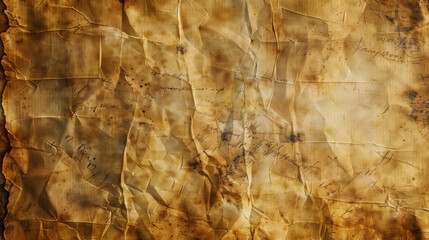 Aged Parchment with Stained Texture, Blank Space, and Medieval Feel, Perfect for Antique Manuscript or Rustic Wallpaper