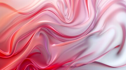 Obraz premium Elegant Maroon and Salmon Gradient Frosted Glass Design, Flowing with Graceful Curves, Reflecting Modern Aesthetics and Artistic Elegance