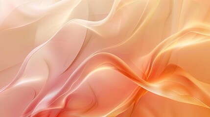 Obraz premium Elegant Curved Gradient Frosted Glass with Sienna and Peach Tones, Exuding a Modern and Sophisticated Ambiance, Ideal for Contemporary Decor and Architectural Design