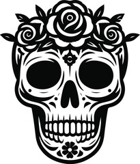 Skull Silhouette Vector.