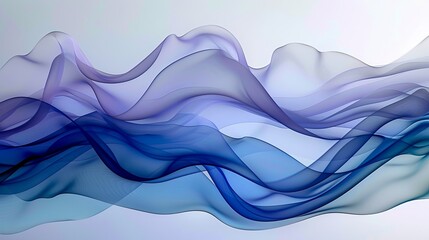 Fototapeta premium Elegant Gradient Frosted Glass Vase with Flowing Indigo and Periwinkle Tones, Exuding Artistic Elegance and Modern Aesthetics