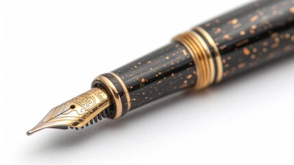 Fountain pen on a white background.