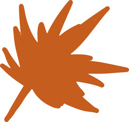 orange maple leaf vector