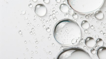 Abstract Wave of White Transparent Water Gel Serum Texture