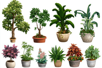 Fototapeta premium plants in pots
