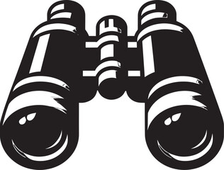 Binocular silhouette vector illustration isolated on a white background