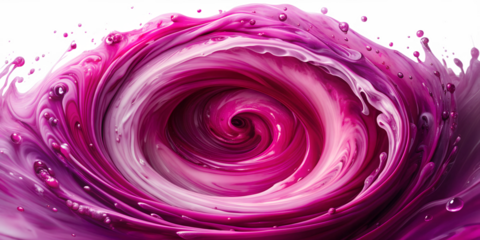 Magenta Liquid Vortex on Transparent Background for Energetic Designs. Perfect for: Graphic design, vibrant themes, energetic visuals