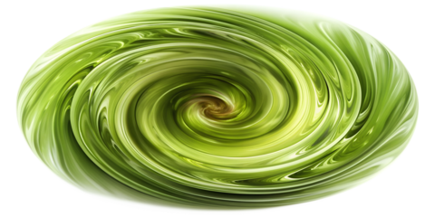 Olive Green Liquid Vortex on Transparent Background for Earthy Designs. Perfect for: Eco-friendly designs, natural themes, earthy visuals