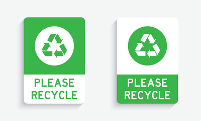Vector Recycle Signs Green And White