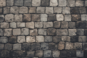 Obraz premium Cobblestone paved stone floor background