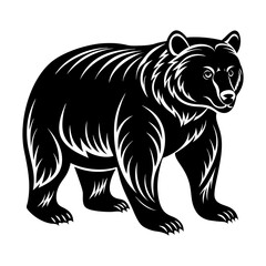 Vector illustration bear silhouette