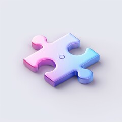 Obraz premium A simple minimalist puzzle piece icon with sharp edges, symbolizing problem-solving and teamwork.