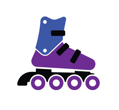 simple inline skate icon symbol transparent background