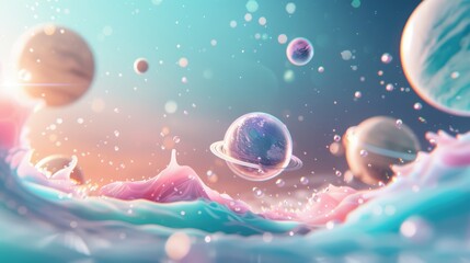 A detailed and vibrant illustration of a planet with fluid dynamics in its atmosphere, highlighting the intricate and ever-changing nature of planetary environments.