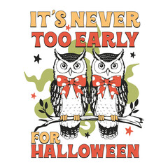 Vintage Halloween PNG Sublimation Design