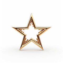 Obraz premium A minimalist star icon with geometric points, representing excellence and aspiration.