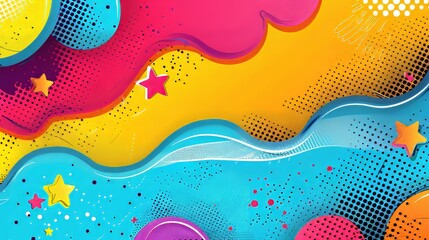 Colorful abstract wave pattern vector design for business banner