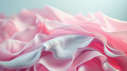 Obraz premium Stunning flowing fabric illustration, featuring dynamic folds and soft textures