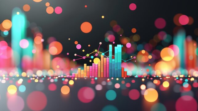Creative scatter plot illustration, sleek and professional design, eye-catching colors, detailed and informative, minimalistic data presentation