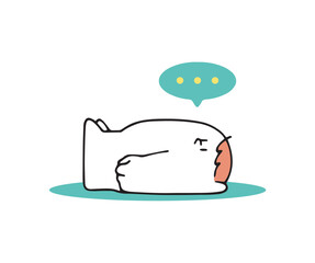 床に寝そべって何か言いたげに見つめてくるヒト