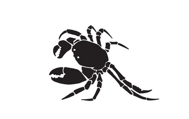 Graphical sea crab isolated on white background, seafood, vector illustration	