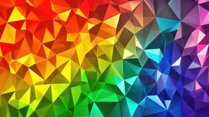 Fototapeta premium Dynamic Rainbow Gradient Geometric Shapes Web Profile Banner.