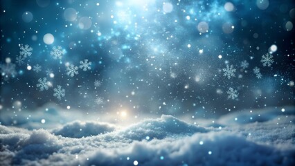 Ethereal Snowfall - A Serene Winter Night  AI Generated