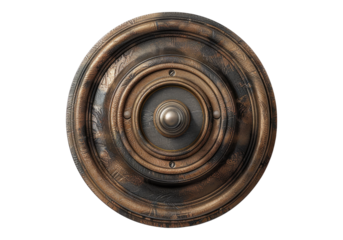 vintage doorbell button isolated on transparent background.