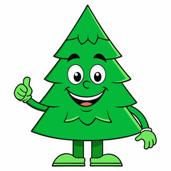 christmas tree with a hat