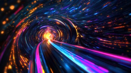Neon Velocity: Futuristic High-Speed Jet Generating Decibel Ripples in Detailed Digital Painting