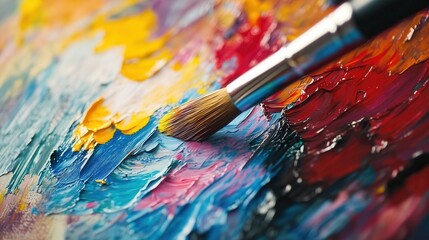 Obraz premium a painting being created