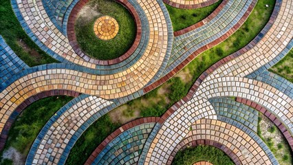 Geometric Pathways: A Symphony of Color and Form  AI generated