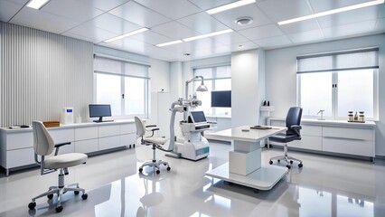 Modern Eye Clinic Interior: A Sterile and Efficient Space  generative AI