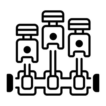 recommend clip art: Crankshaft icon designed in line style 